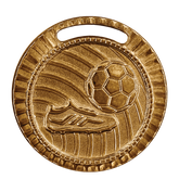 Medalha de bronze vitória futebol 35003 3,5cm com fita azul